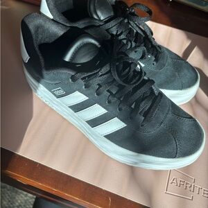 Adidas Kids Black and White Sneakers